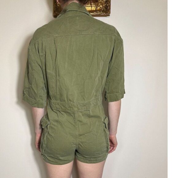 Zara Green Denim Romper Size Small - Picture 3 of 5